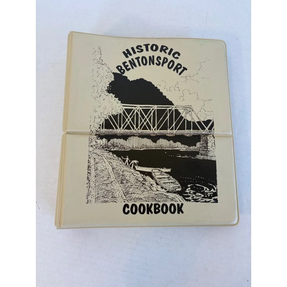 Vintage 1995 Historic Bentonsport Cookbook Iowa Jumbo Jacks 3 Ring Binder
